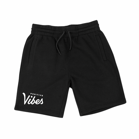 Black PV Fleece Jogger Shorts