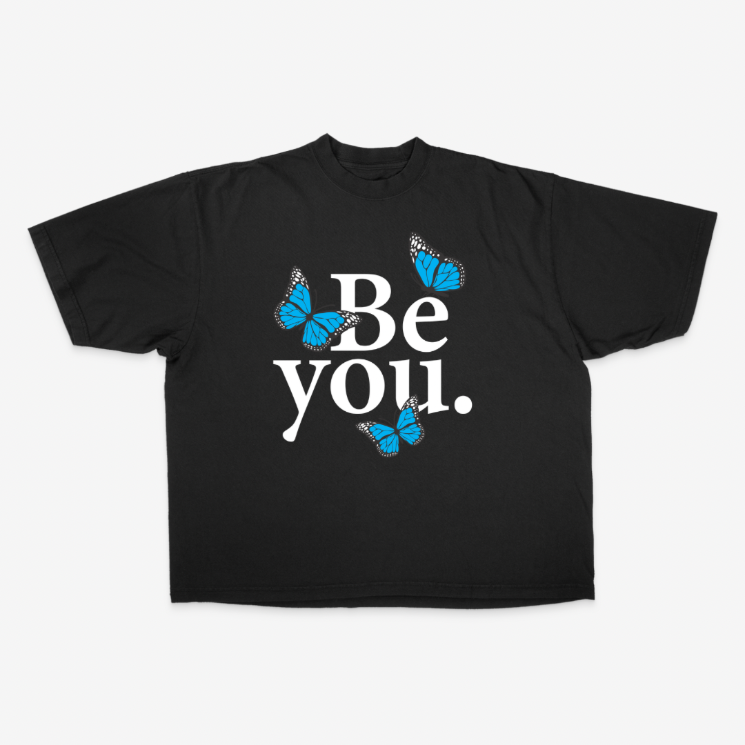 Black Be You Oversized Drop Tee