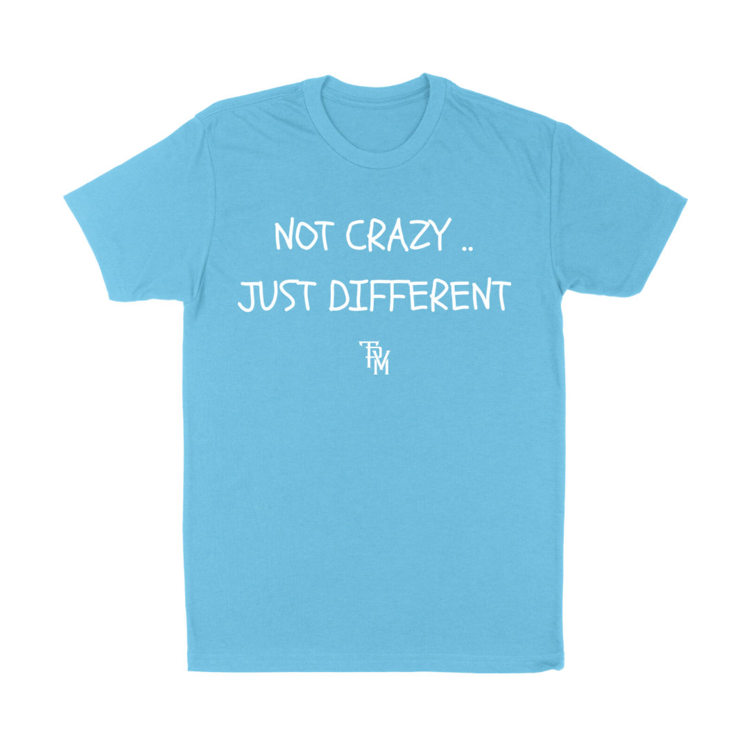 Coral Blue Not Crazy Tee